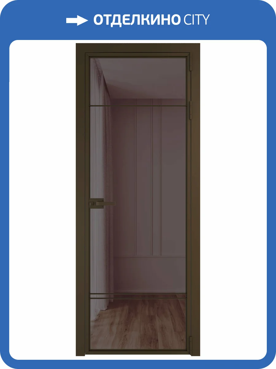 Межкомнатная дверь Profil Doors 4 AX цвет профиля Деорэ, стекло безопасное 6 мм золотистая бронза 700x2000 фото 2