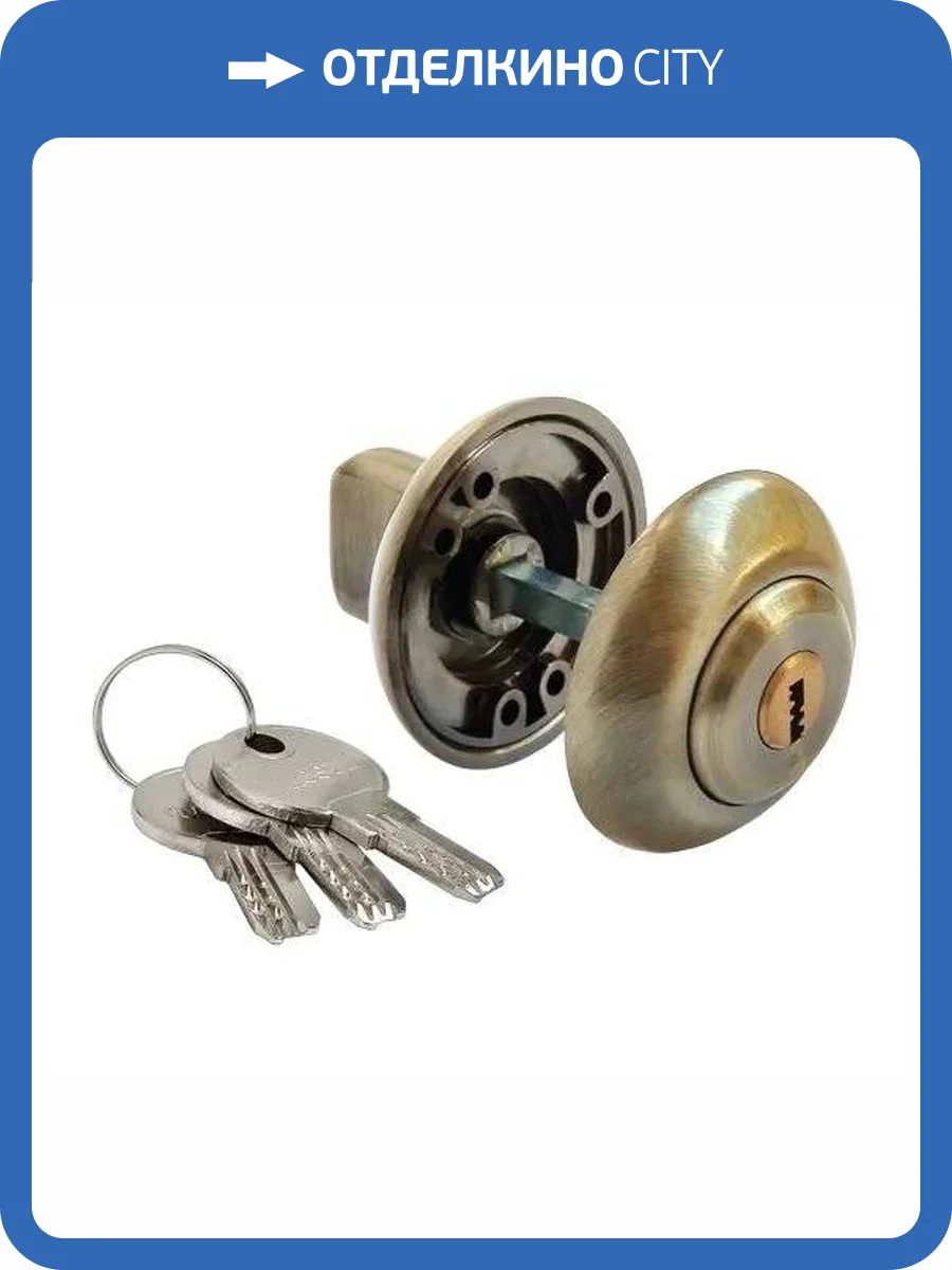 Завертка сантехническая Morelli MH-CYL AB античная бронза, с цилиндром фото 3