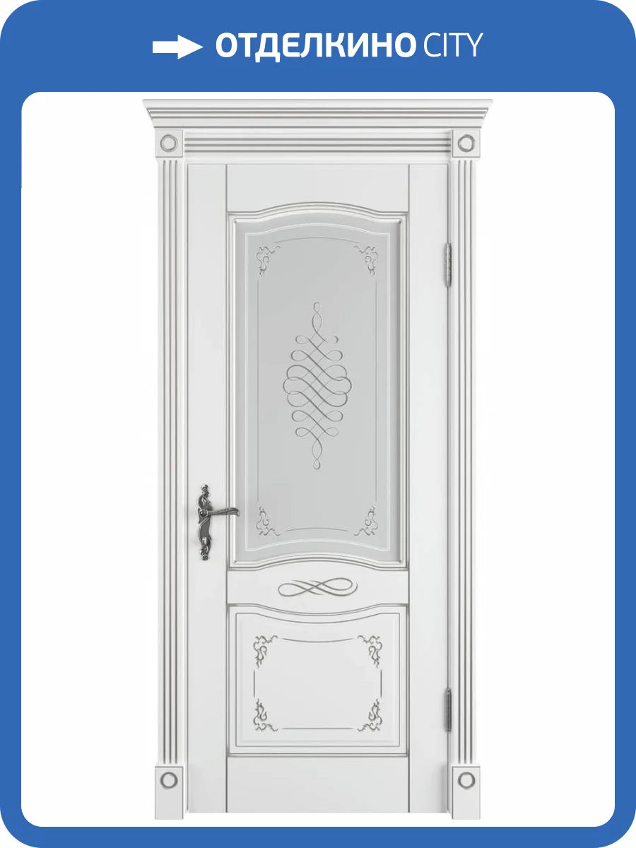 Межкомнатная дверь Владимирская Фабрика Дверей Vesta Polar PS стекло Art Cloud 600x2000 фото 2