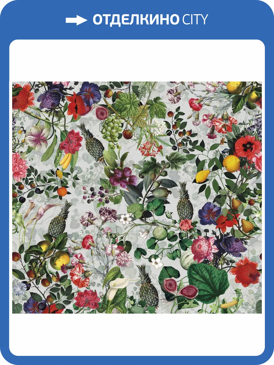 Бесшовные Eco обои Ortograf Flora 31307 Tropical flowers Ворс+ ОЕ+ фото 2