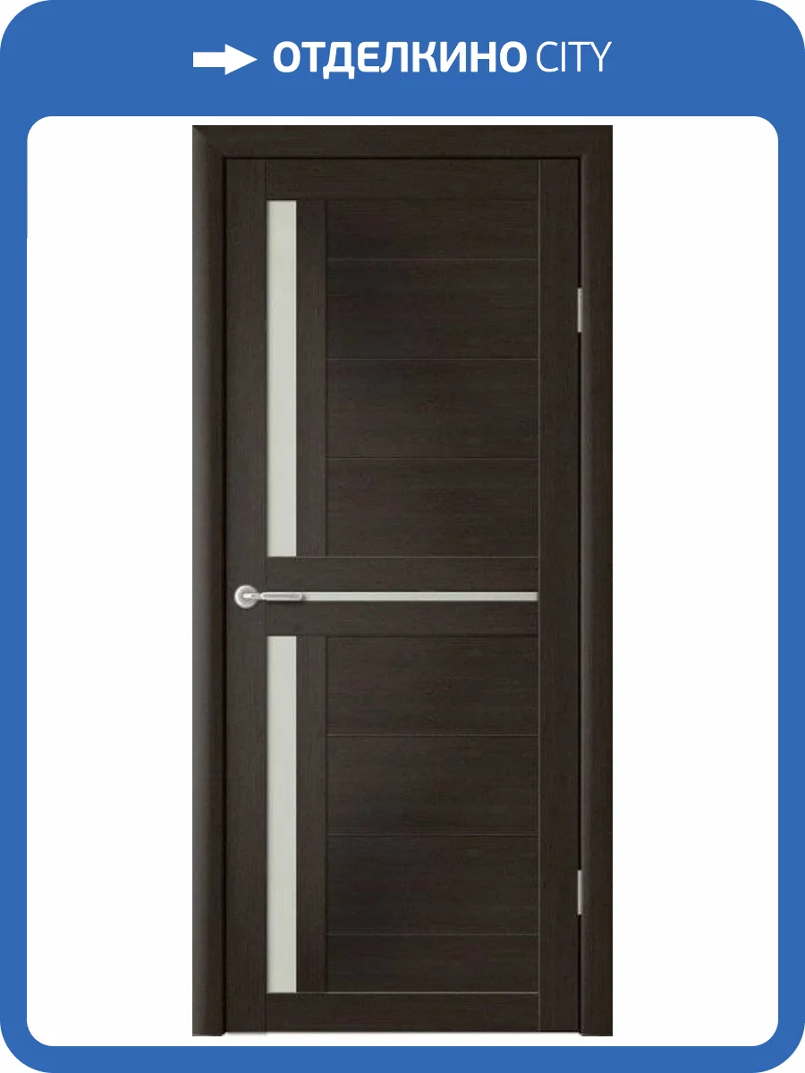 Межкомнатная дверь Albero Кельн остеклённая тёмный кипарис мателюкс 600x2000 фото 2