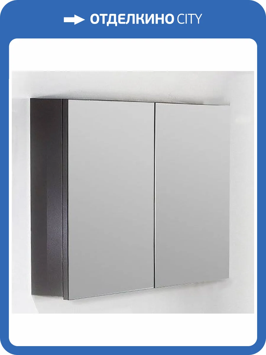 Зеркало-шкаф Armadi Art Vallessi 100 антрацит, глянец, с подсветкой фото 5