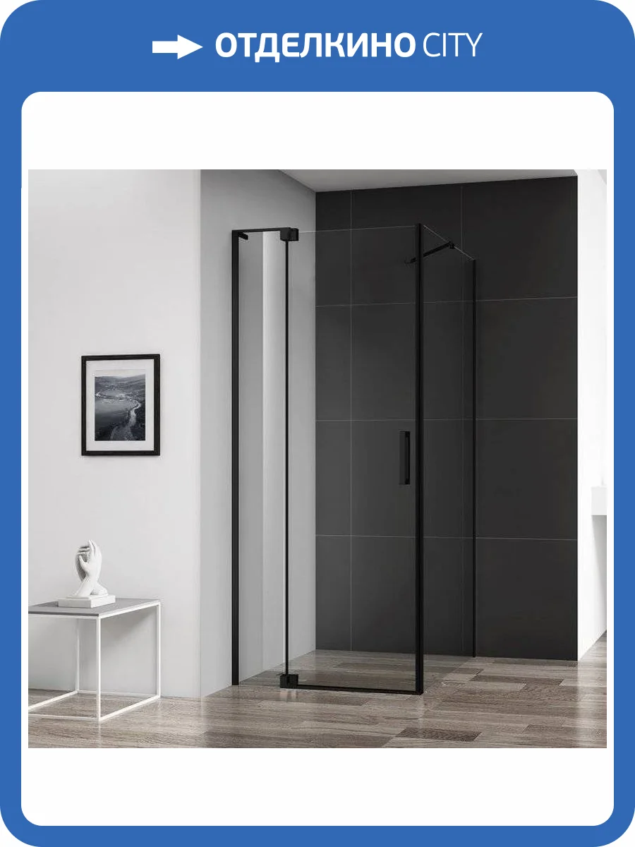 Душевой уголок Cezares Slider AH 1 70/80 80 C NERO фото 4