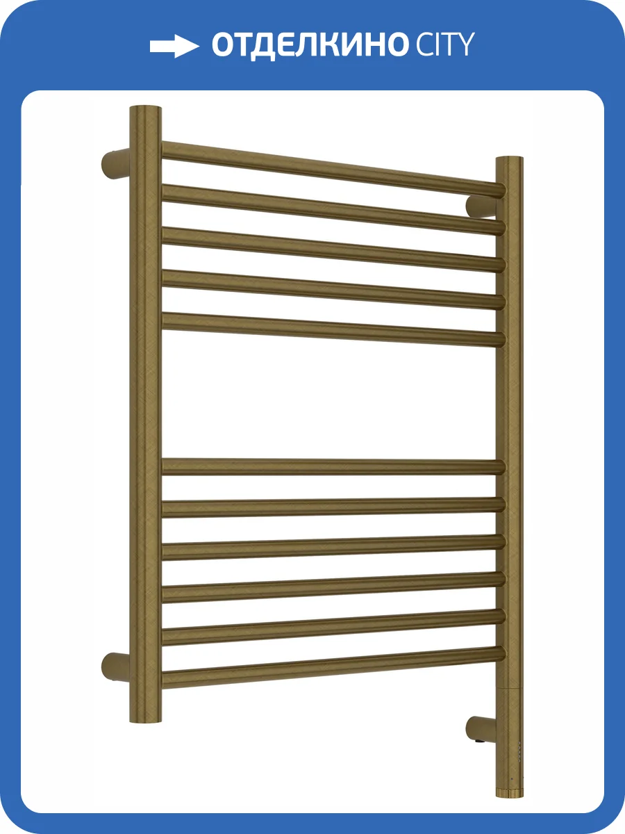 Полотенцесушитель электрический Сунержа Богема 3.1 05-6005-6050 прямой, Состаренная бронза, 60x50 фото 5