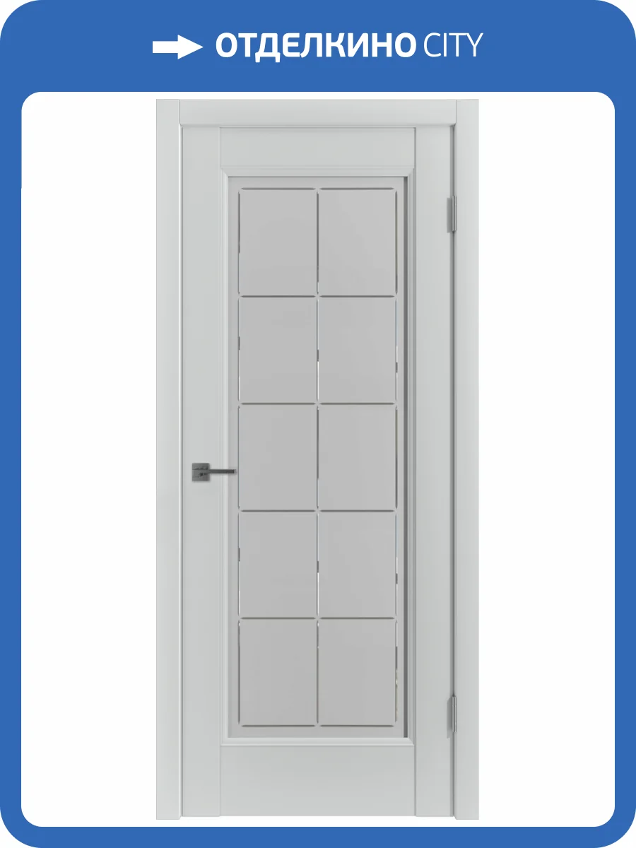 Межкомнатная дверь Владимирская Фабрика Дверей Emalex 1, остекленная, Steel Crystal Cloud 800x2000 фото 2