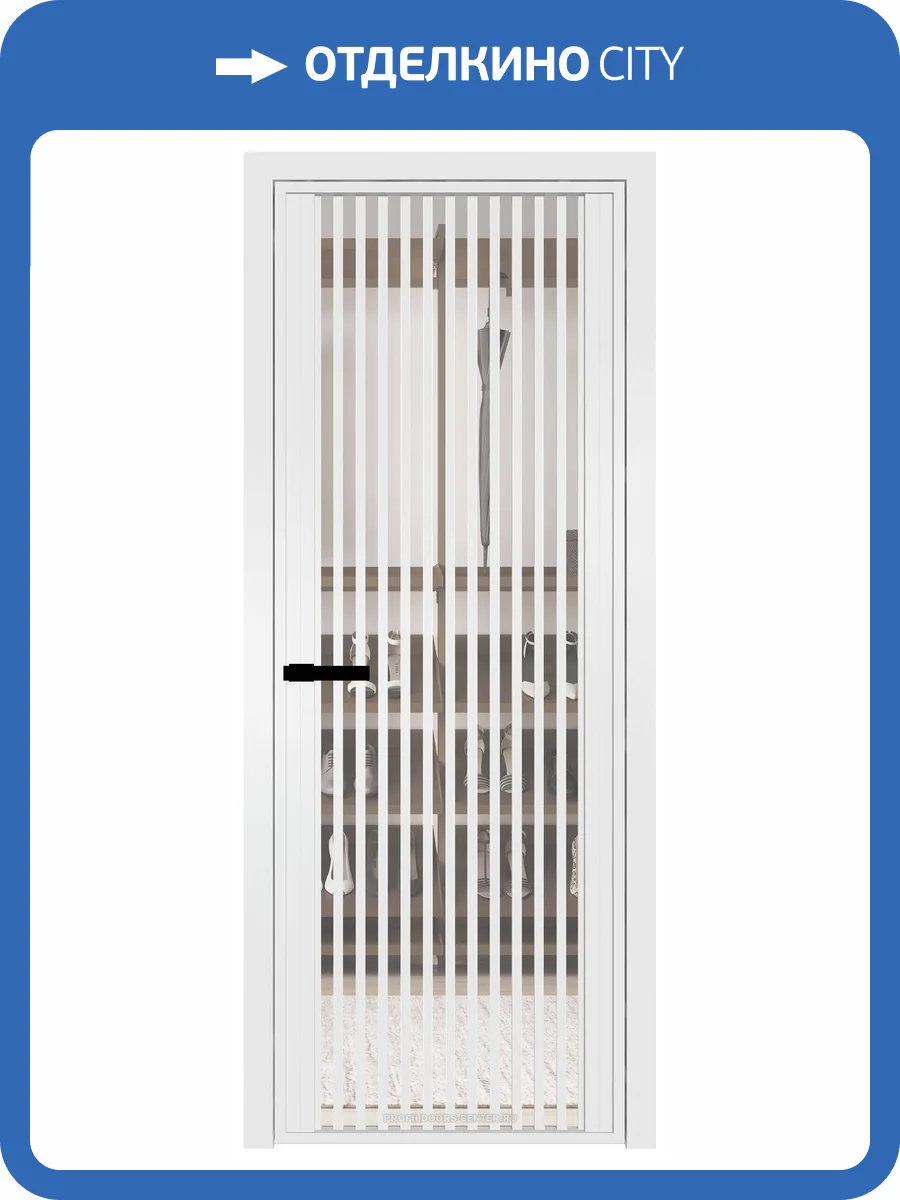 Межкомнатная дверь Profil Doors 3 AGP цвет профиля Вайт, стекло безопасное 6 мм комфорт нейтрал 600x2000 фото 2