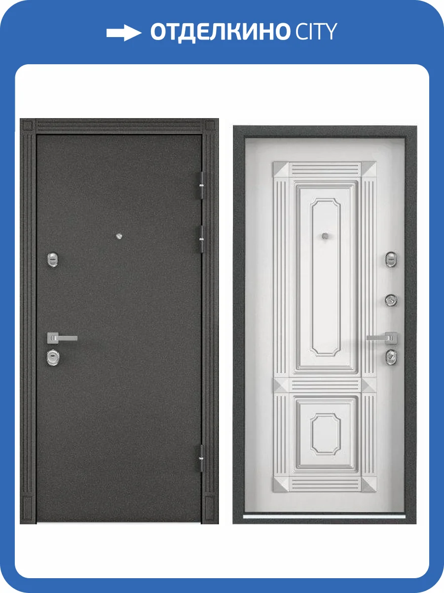Входная стальная дверь Torex PROFESSOR-4+ 02 MP 10135 Колоре гриджио/Белый (арт. КТ Белый) 2000x880 фото 2