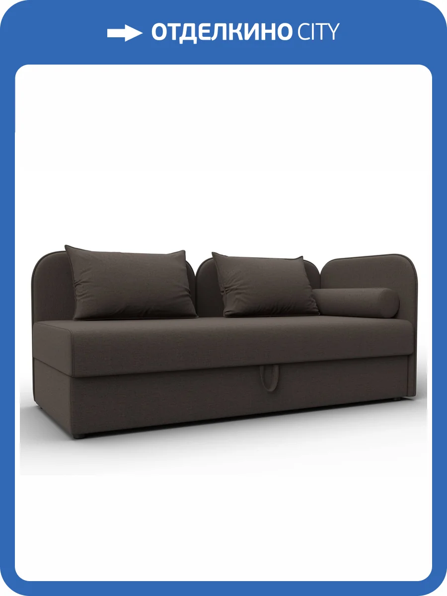 Тахта Лига Диванов Лига-094 НПБ 132526 амур 05 коричневый, подлокотник справа фото 10