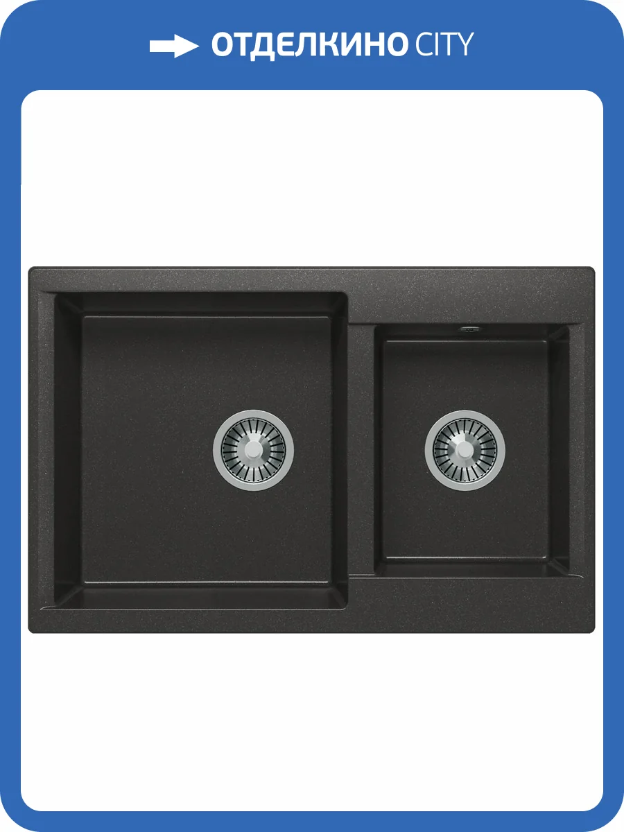 Кухонная мойка Polygran Brig BRIG-772 621480 Черный 50x77.2 фото 3