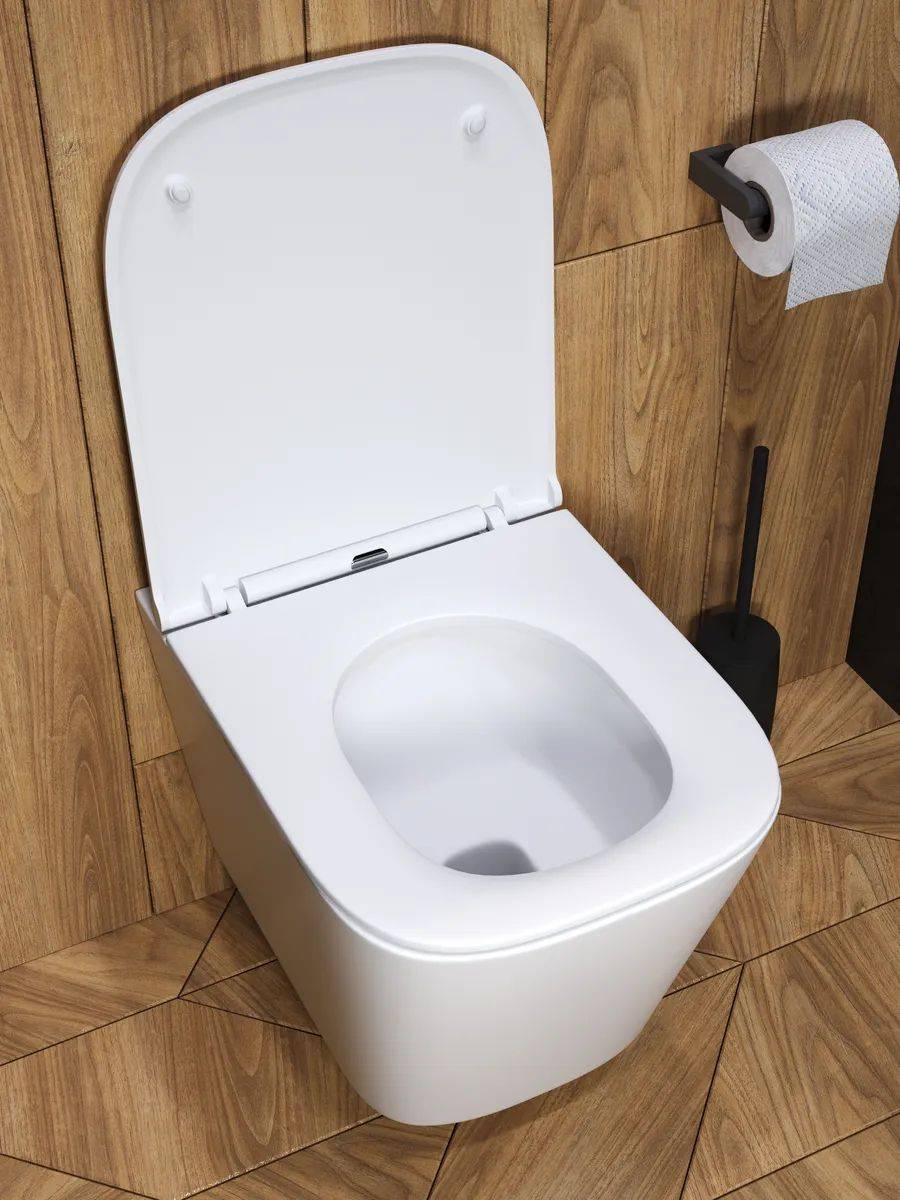 Унитаз подвесной Watersense Eva S W00081 безободковый, сиденье микролифт фото 7