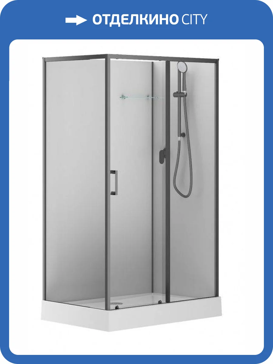 Душевая кабина Aquanet Passion EVO 282011 правая, профиль черный, 1200х800 фото 3