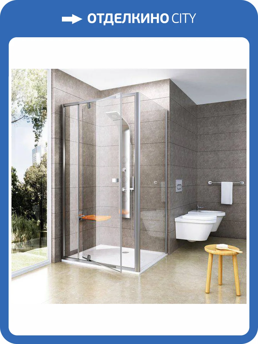 Боковая стенка Ravak PPS-100 Transparent, профиль сатин фото 4