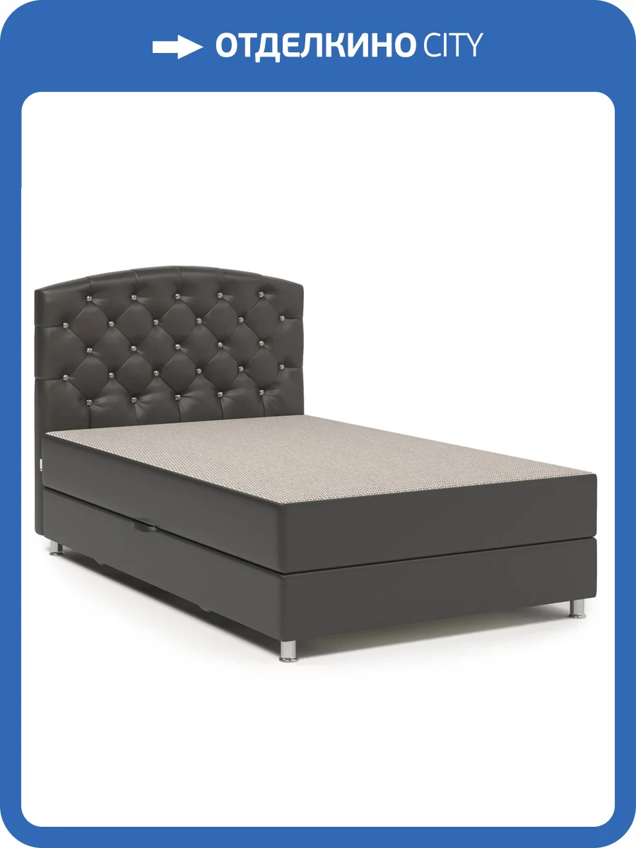 Кровать Шарм-Дизайн Премиум Люкс 104210817 140x198 корфу беж и экокожа шоколад фото 5