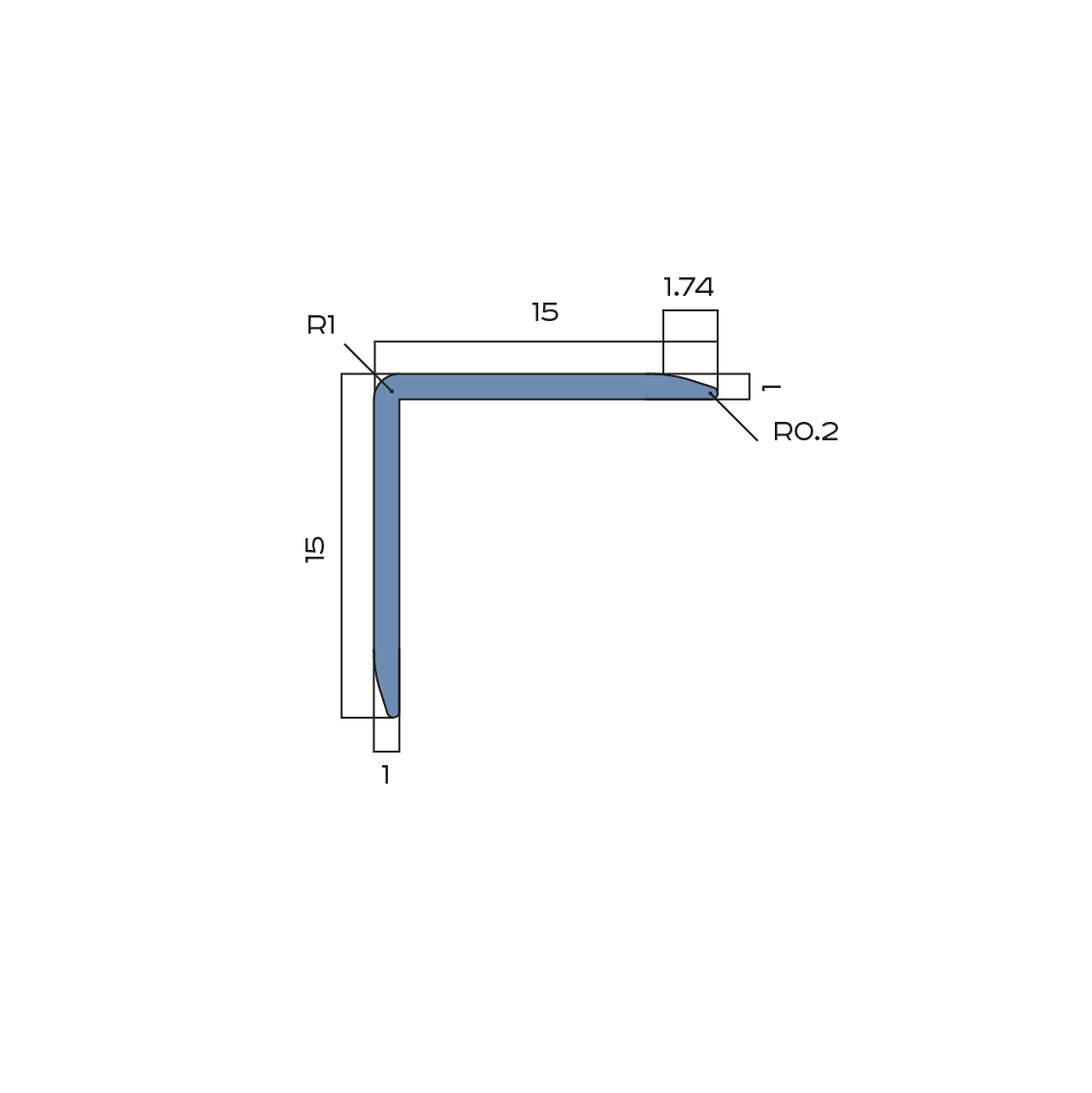 Уголок защитный Neexy pv61-42 SBL муар черный 270x1.5x1.5 фото 2