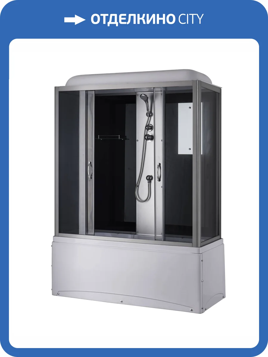 Душевой бокс Taliente TA-17075G профиль хром, стекло тонированное, 170x75x215 фото 7