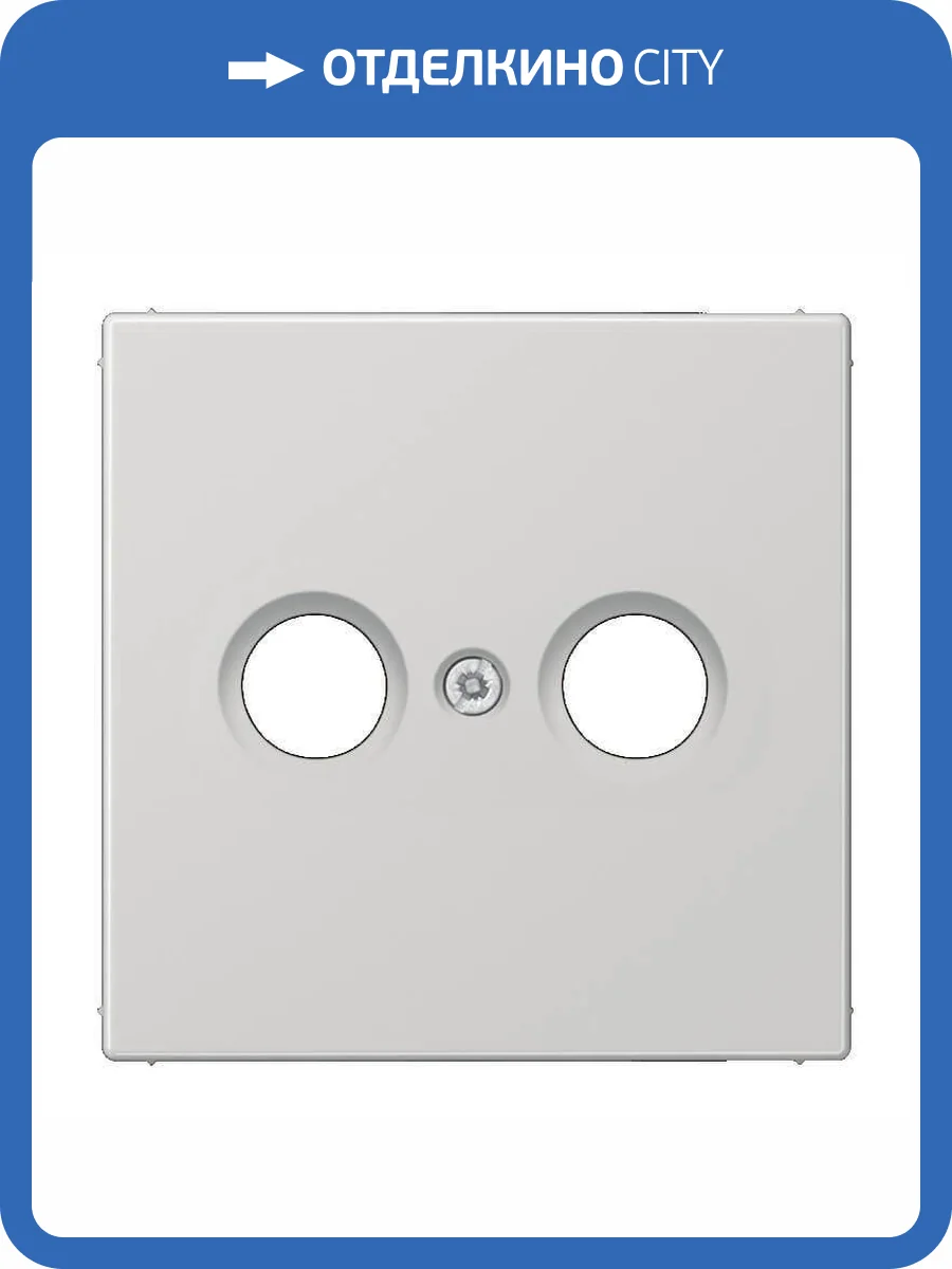 Накладка TV-FM розетки Jung LS 990 светло-серая LS990TVLG фото 2