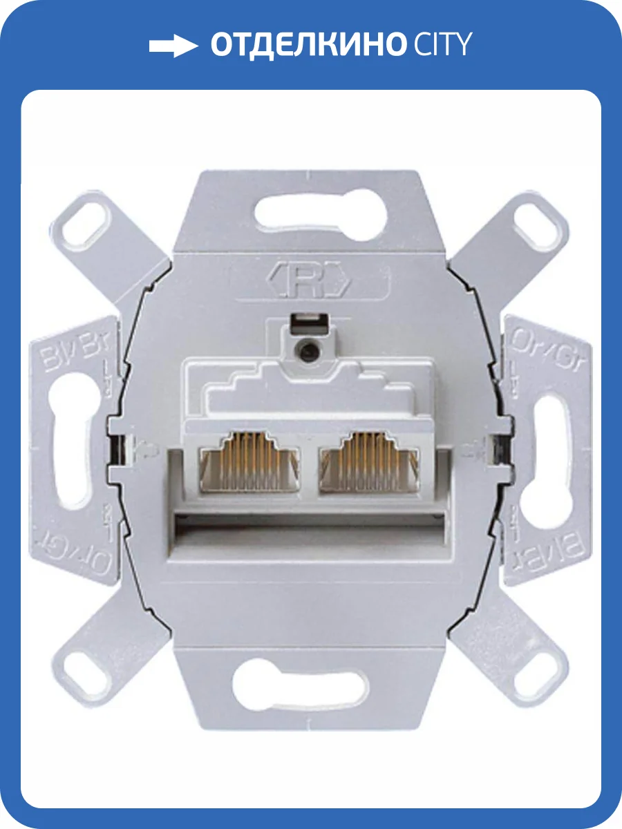 Розетка компьютерная двойная Jung 6 кат UAE8-8UPOK6 фото 2