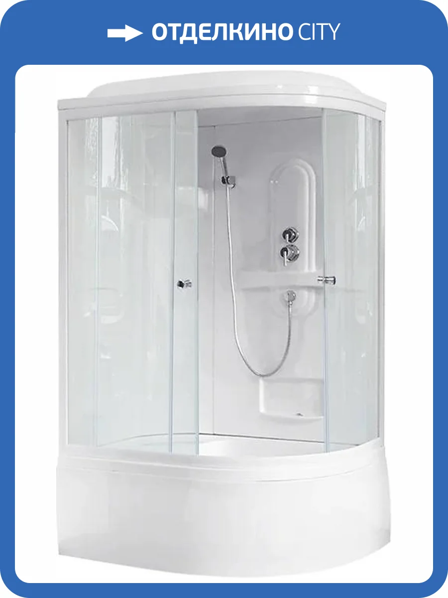 Душевая кабина Royal Bath RB 8120BK1-T L с высоким поддоном, с сиденьем фото 4