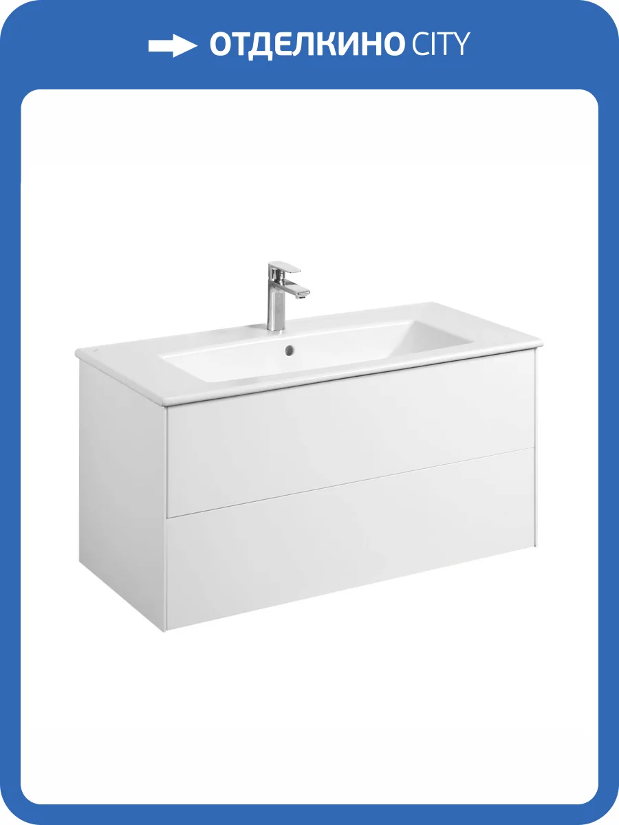 Тумба с раковиной Aquaton Сохо 1A258201AJ010 подвесная, белая глянцева фото 7