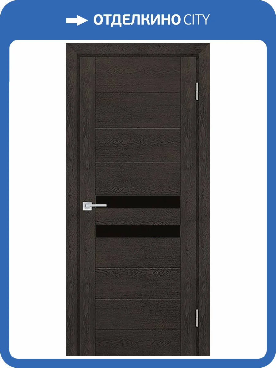 Межкомнатная дверь Profilo Porte экошпон PSN-4, остеклённая, фреско антико, лакобель черный 900x2000 фото 2