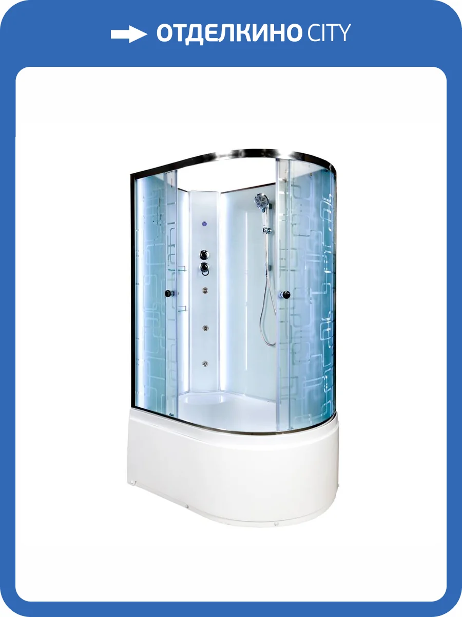 Душевая кабина AvaCan EM4511LNLED+GM с подсветкой и гидромассажем, 110x80x210 фото 14