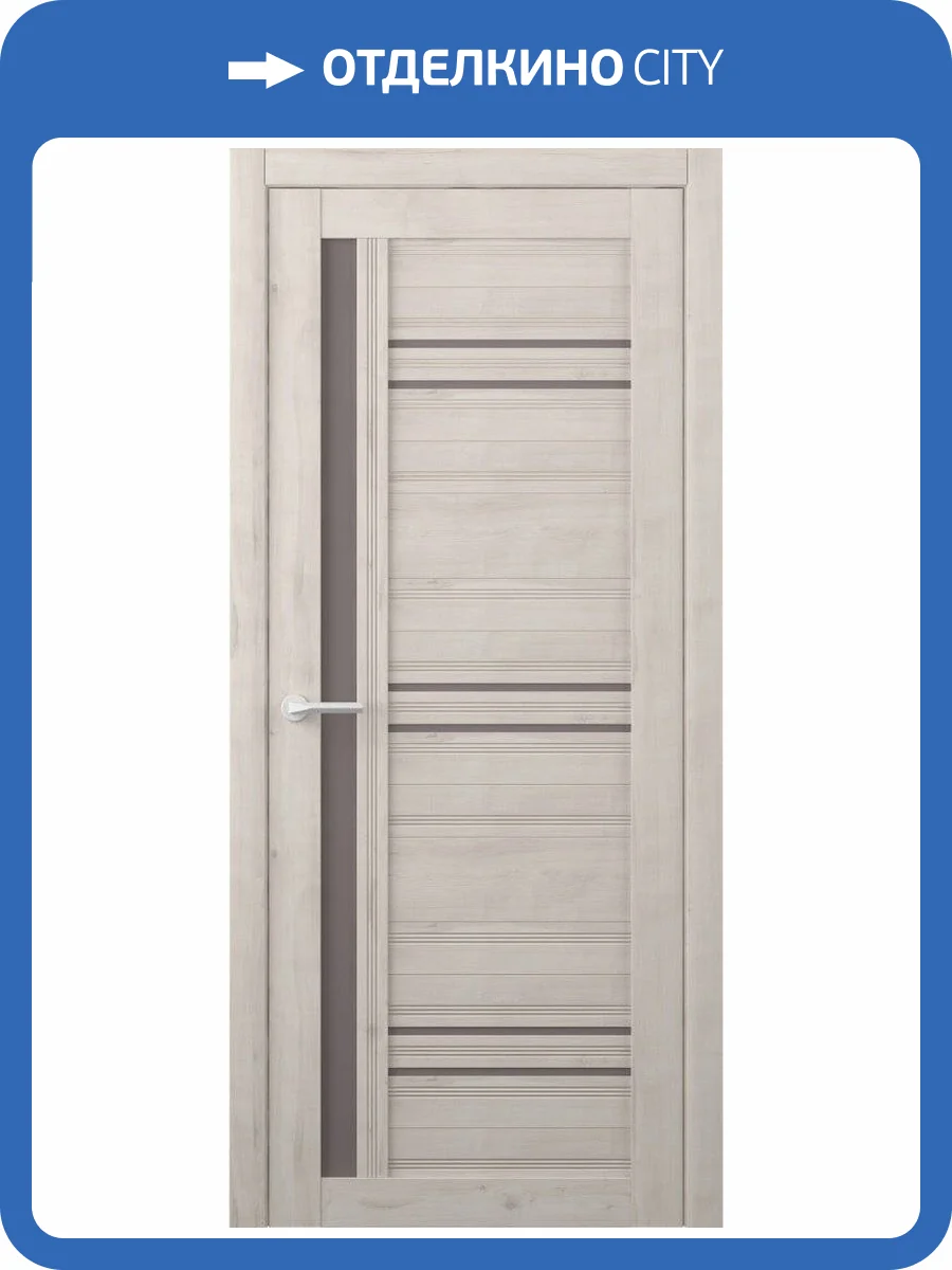 Межкомнатная дверь Albero Невада остеклённая кремовый 900x2000 фото 2