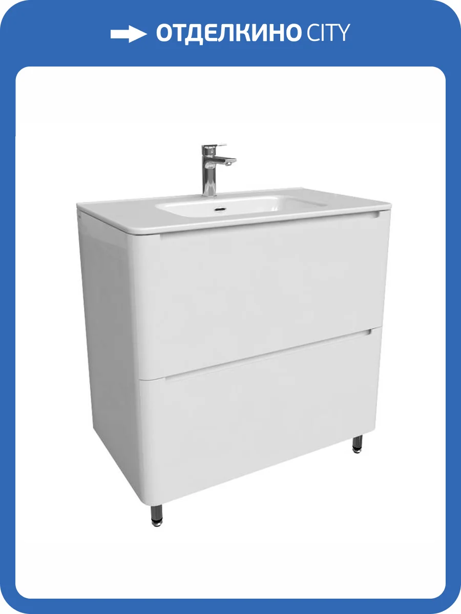 Тумба с раковиной Iddis Edifice EDI80WFi95K белый фото 7