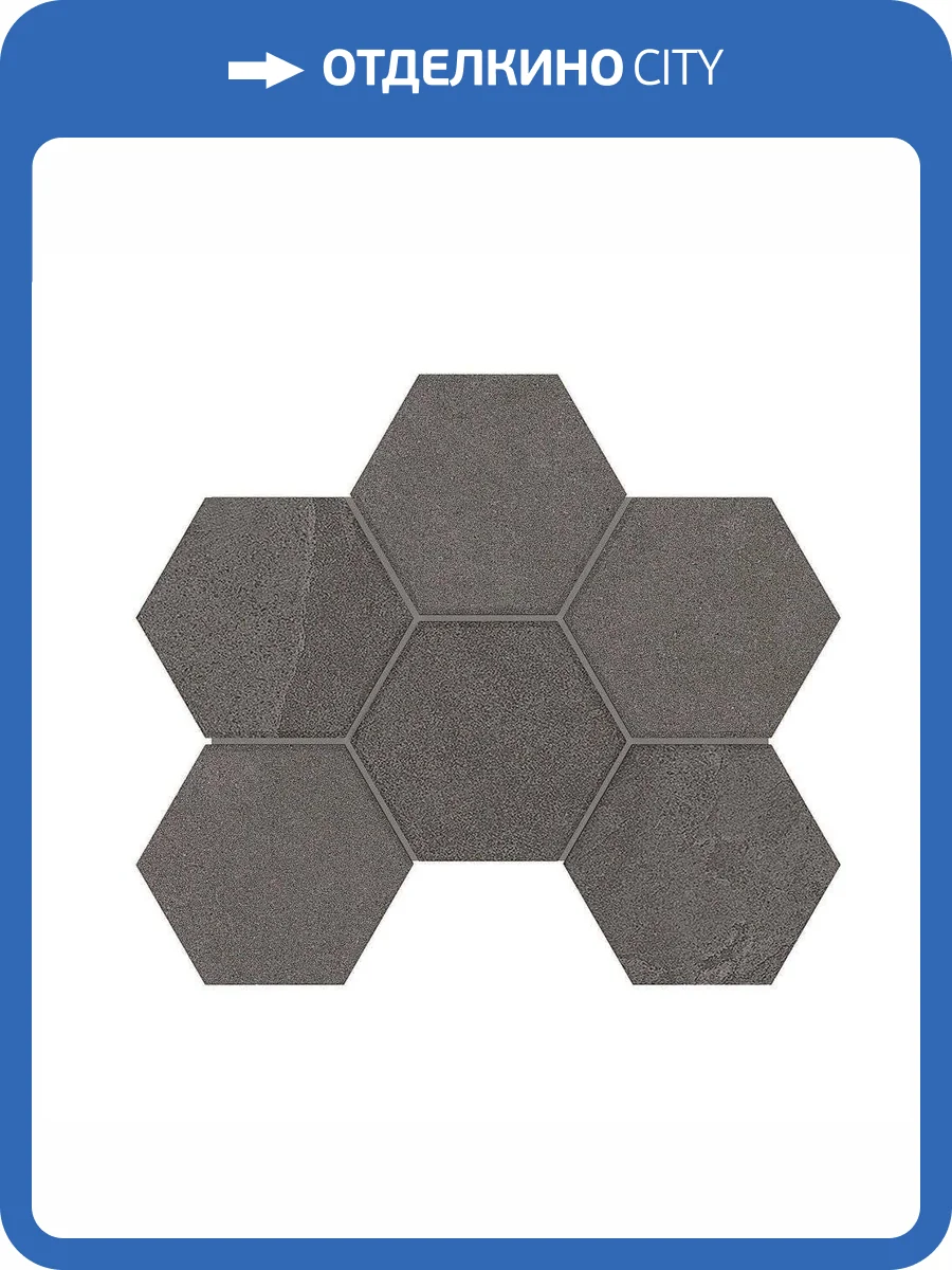 Мозаика Estima Luna 37110 Mosaic/LN03_NS/TE03_NS/25x28,5/Hexagon Anthracite 25x28.5 фото 2