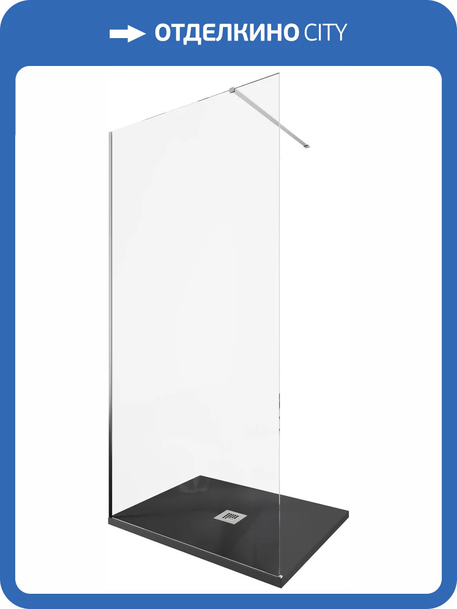 Душевая перегородка Allen Brau Infinity 3.21013.BA профиль серебро браш, стекло прозрачное, 100x200 фото 5