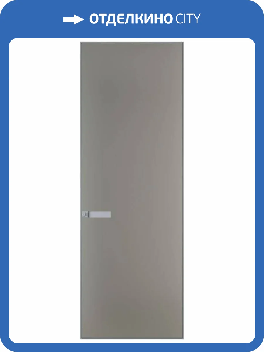Межкомнатная дверь Profil Doors 1 AGN цвет профиля Серебро, стекло безопасное 4 мм монохром серебро 600x2000 фото 2