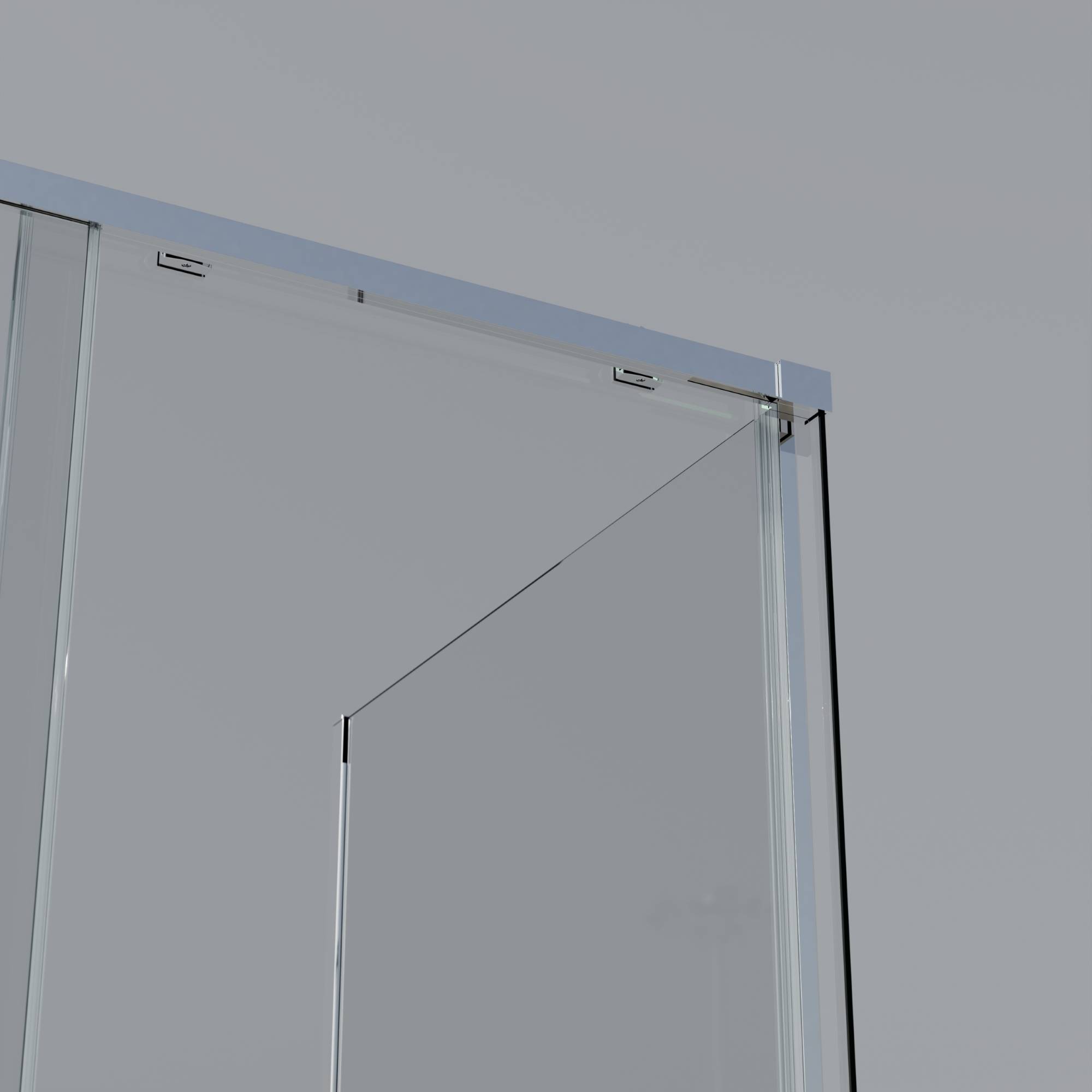 Душевой уголок Vincea Soft 2 VSR-3SO28010CL профиль хром, стекло прозрачное, 100x80x200 фото 4
