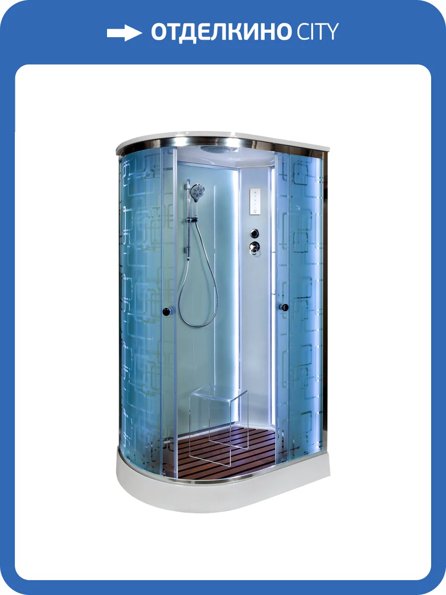 Душевая кабина AvaCan EM2012RLED с подсветкой, 120x90x220 фото 14