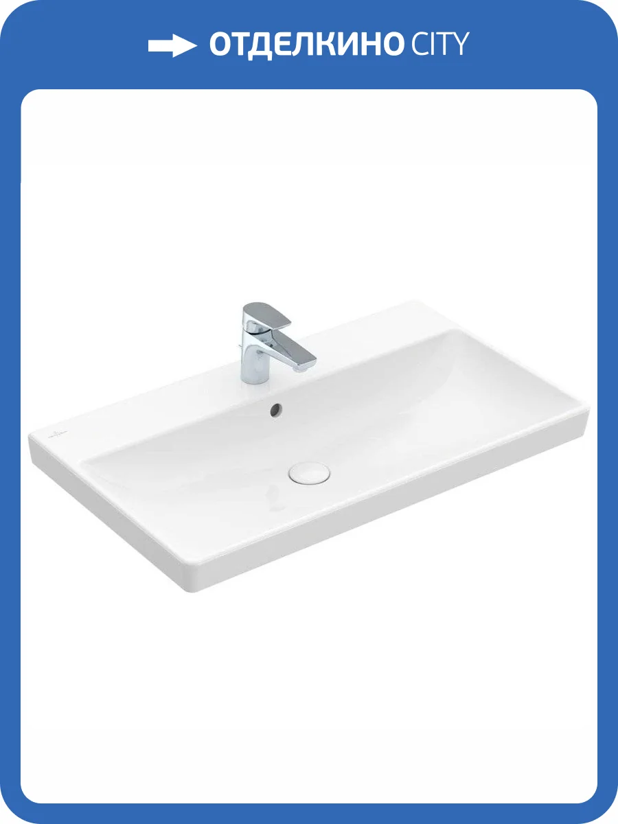 Раковина Villeroy&Boch Avento 41568001 80 см, альпийский белый фото 9