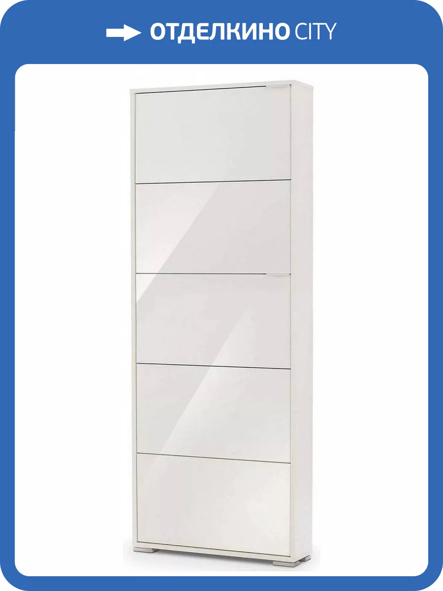 Обувница Вентал Viva 5 Белый/Зеркало фото 2