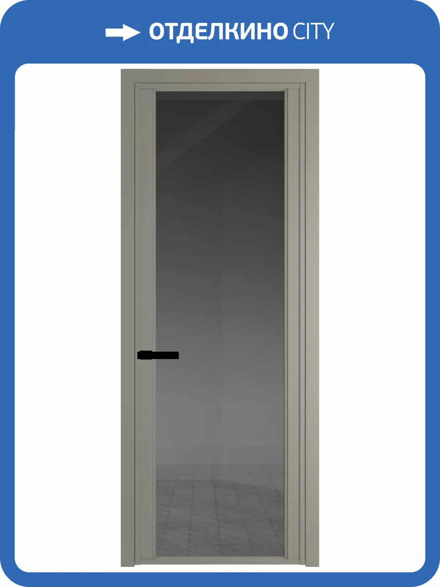 Межкомнатная дверь Profil Doors 2 AGP цвет профиля Никель матовый, стекло безопасное 6 мм тонированное 600x2000 фото 2