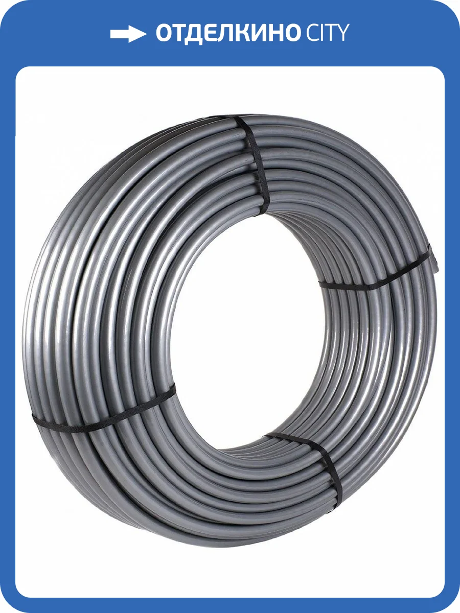 Труба из сшитого полиэтилена с кислородным слоем Stout SPX-0001-002028 20х2.8 (бухта 100 метров) PEX-a, серая фото 3