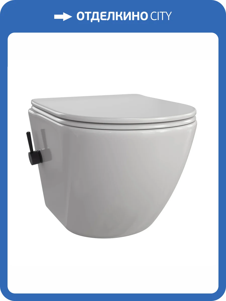 Унитаз подвесной Taliente Amato AM25010+SMnero безободковый, с крышкой-сиденьем микролифт фото 6