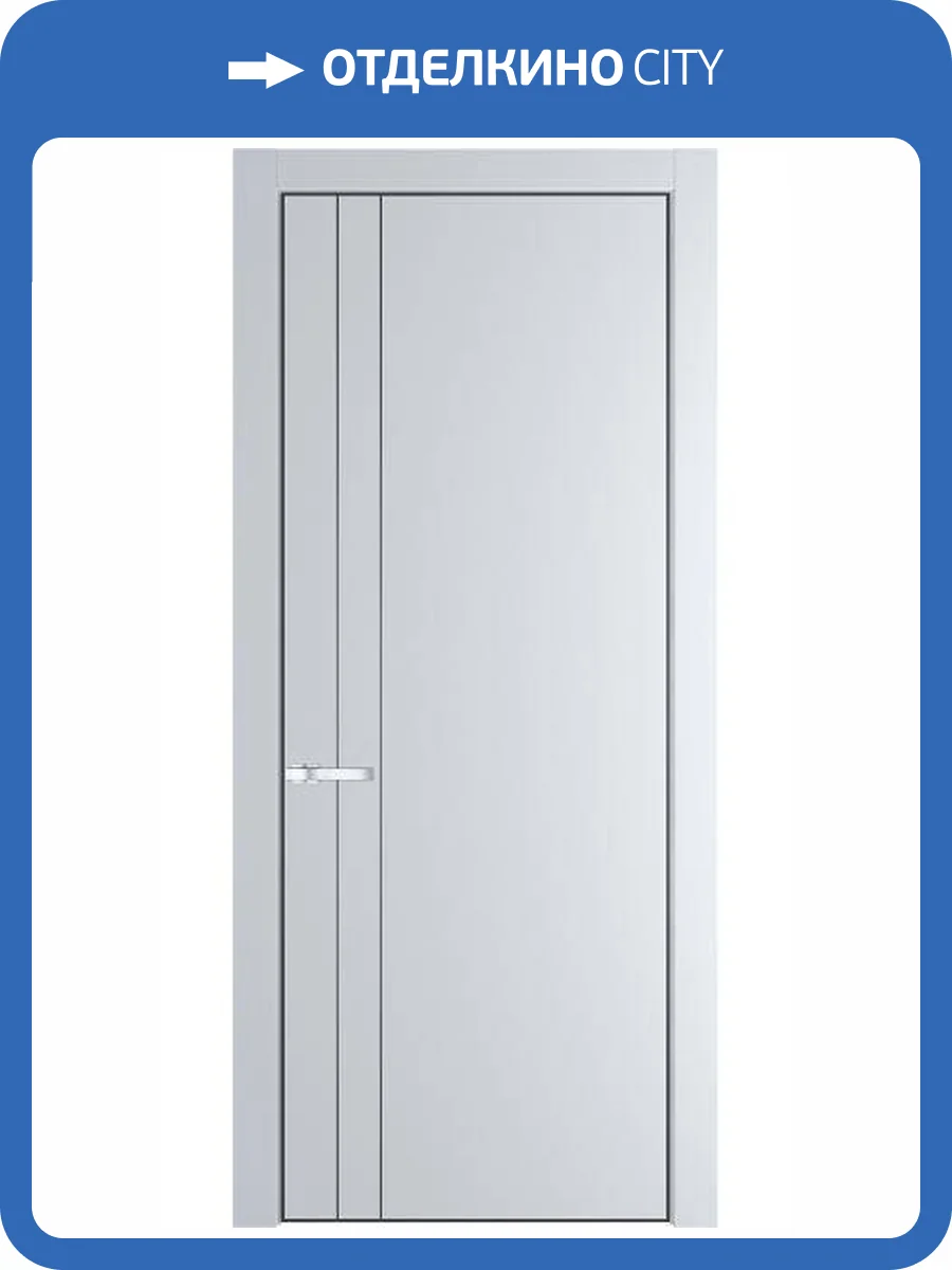 Межкомнатная дверь Profil Doors 12 PA полотно Вайт, профиль серая ночь, алюминиевый молдинг 3мм 800x2000 фото 2