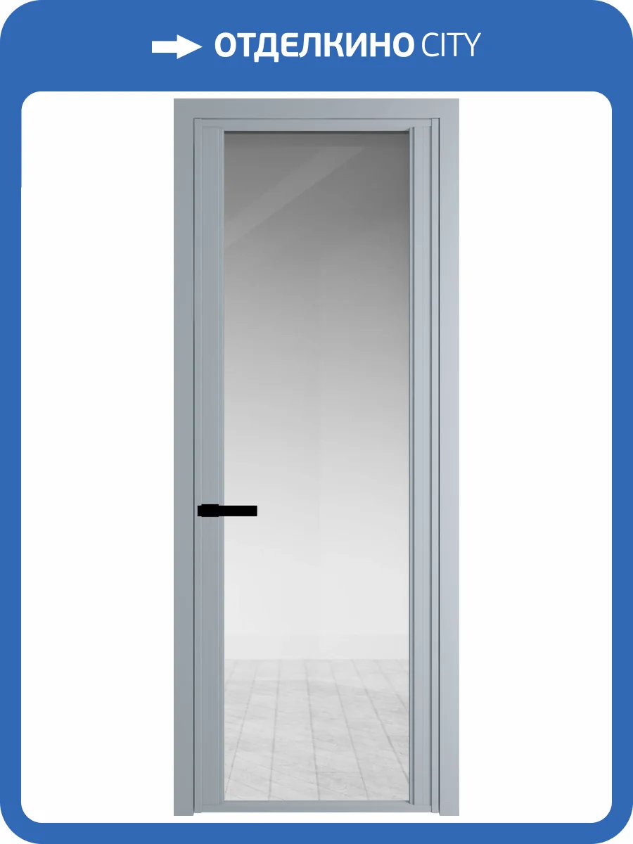 Межкомнатная дверь Profil Doors 2 AGP цвет профиля Серебро, стекло безопасное 6 мм прозрачное 800x2000 фото 2