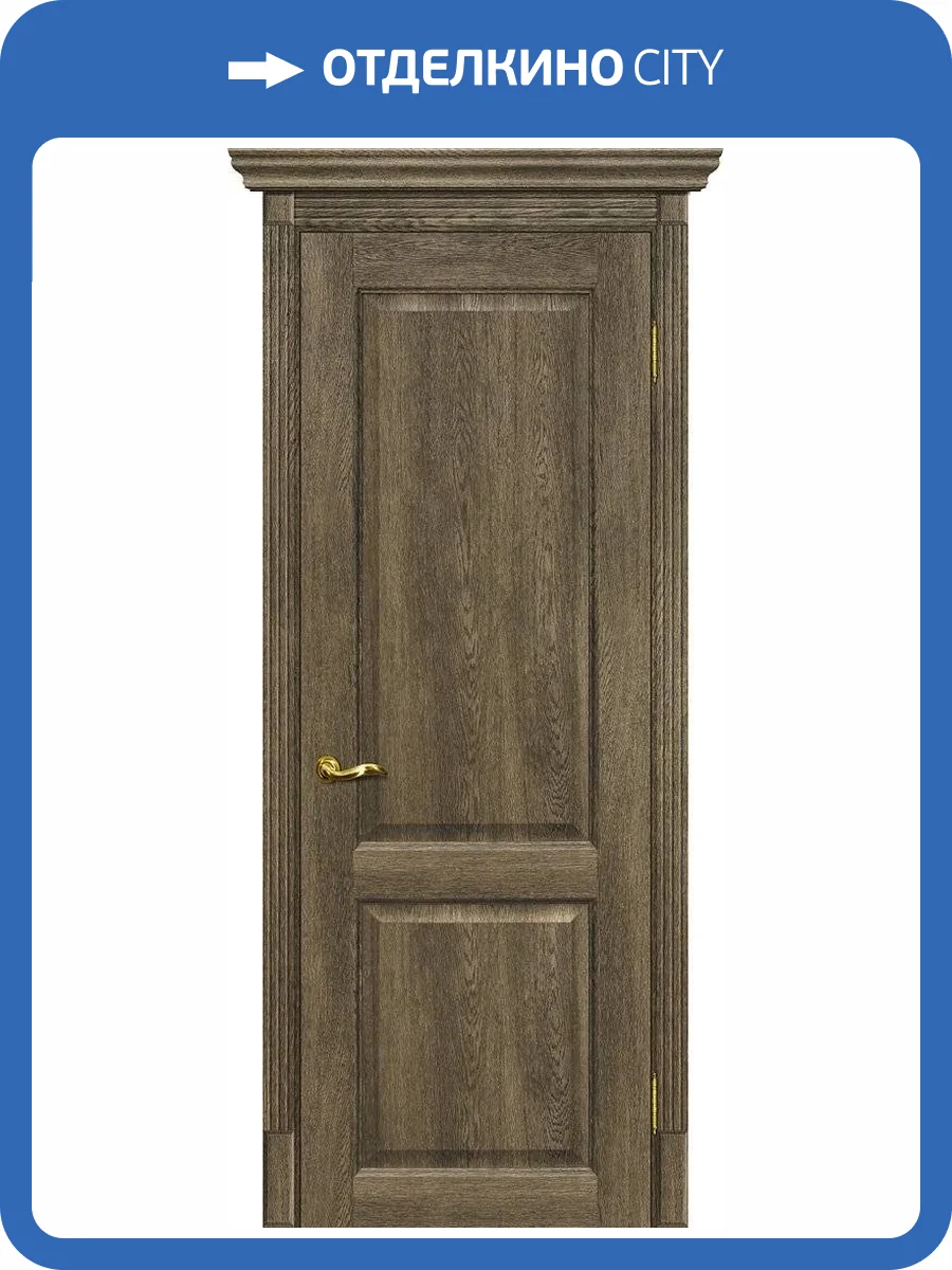 Межкомнатная дверь экошпон Мариам Тоскана-1, глухая, бруно 700x2000 фото 2