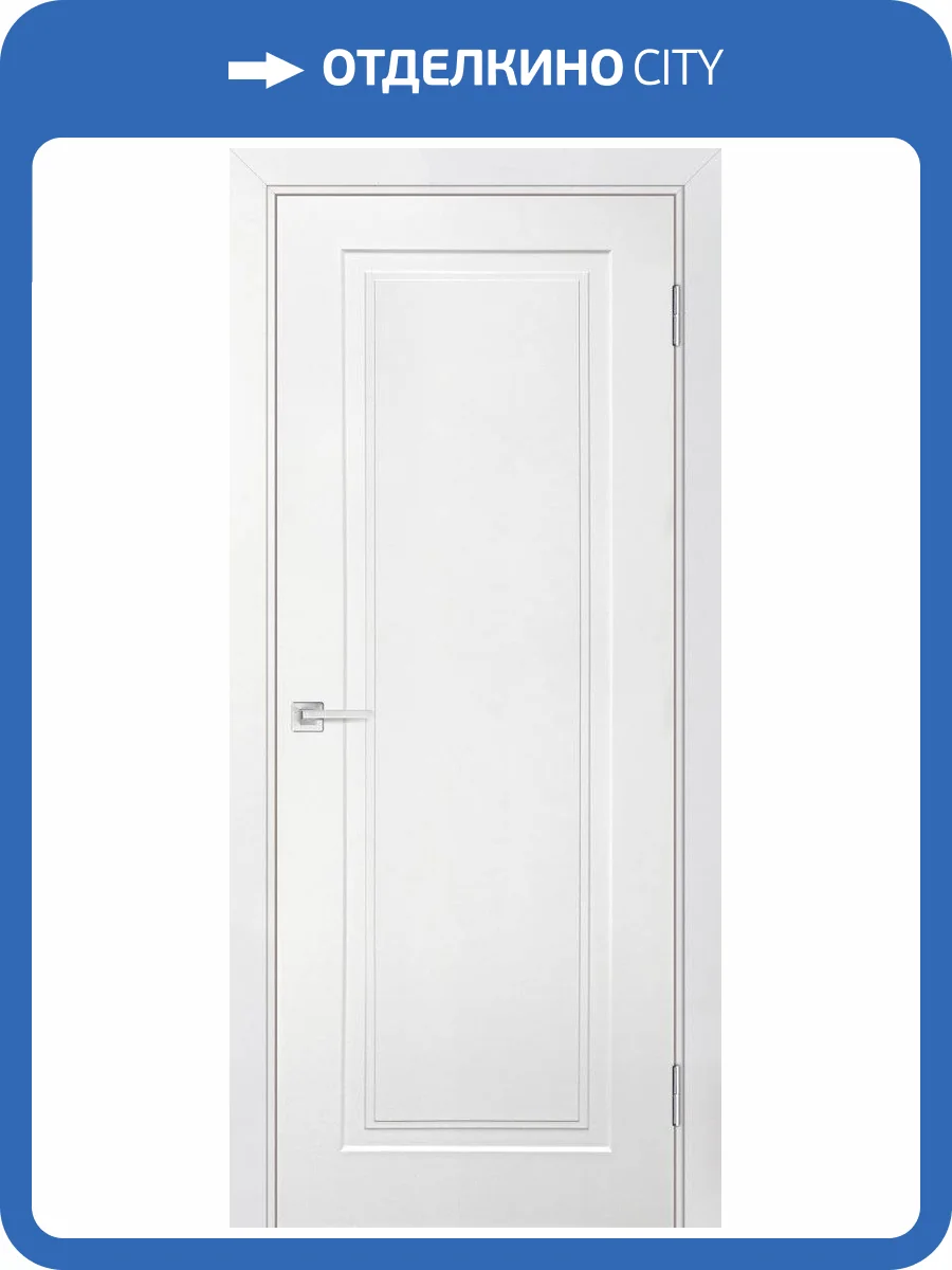 Межкомнатная дверь эмаль Текона Смальта-line 06, глухая, Ral 9003 белый 700x2000 фото 2