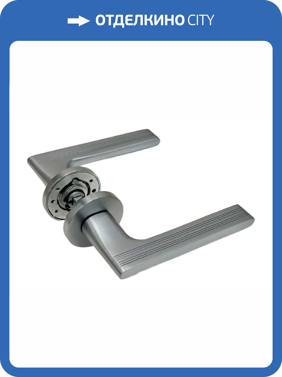 Дверная ручка Rucetti RAP 26 SLIM-R SC матовый хром фото 3