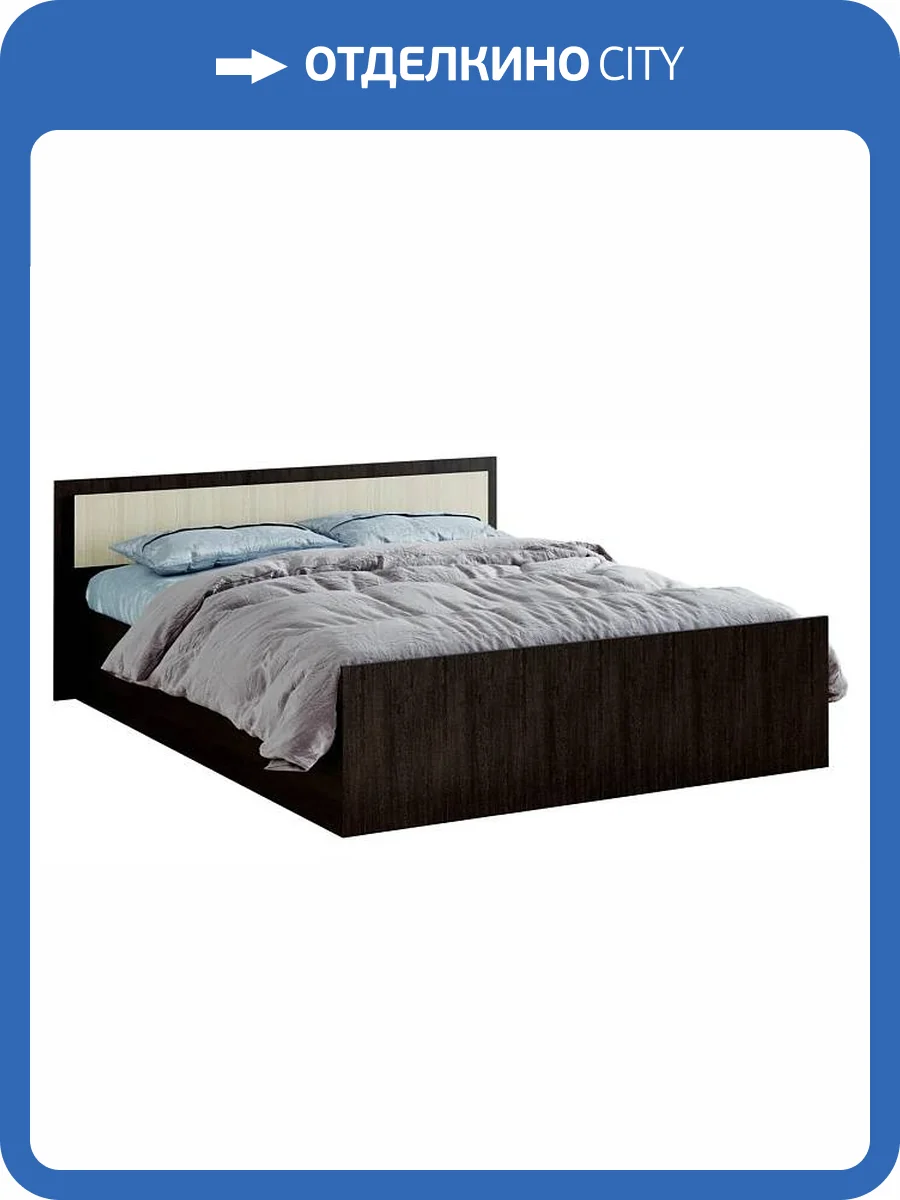 Кровать БТС МЕБЕЛЬ Фиеста Light Н001176 венге, с реечным настилом 140x200 фото 3