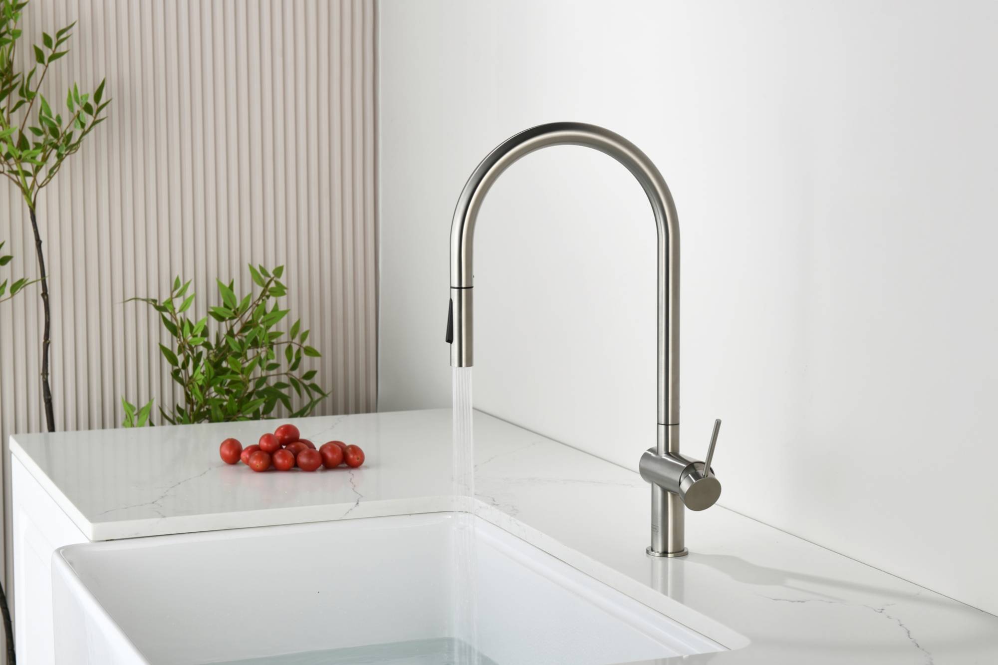 Смеситель для кухни AQUAme Cucina AQM9901BN с выдвижным изливом, никель шлифованный фото 12