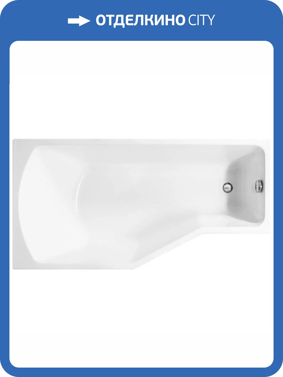 Акриловая ванна Marka One Convey 150x75 левая, с ножками фото 4