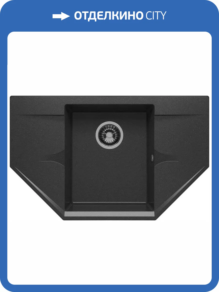 Мойка кухонная Polygran Riff 800 черная фото 3