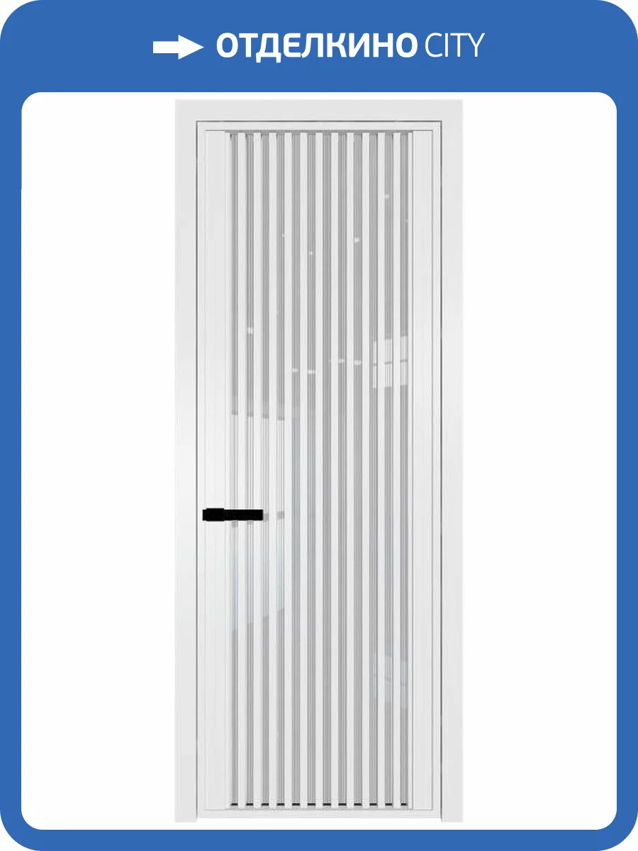 Межкомнатная дверь Profil Doors 3 AGP цвет профиля Вайт, стекло безопасное 6 мм страйп 700x2000 фото 2