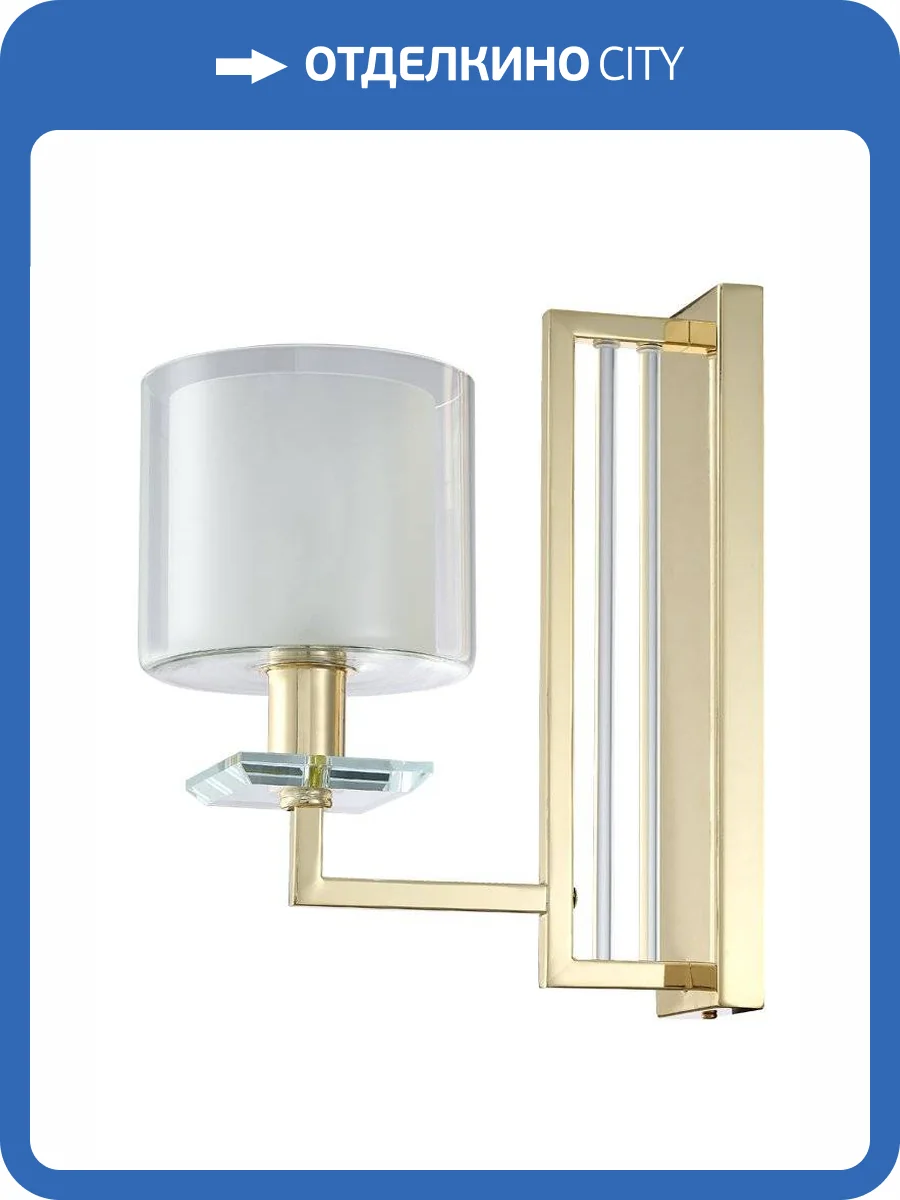 Бра Crystal Lux Nicolas Ap1 Gold/White фото 7