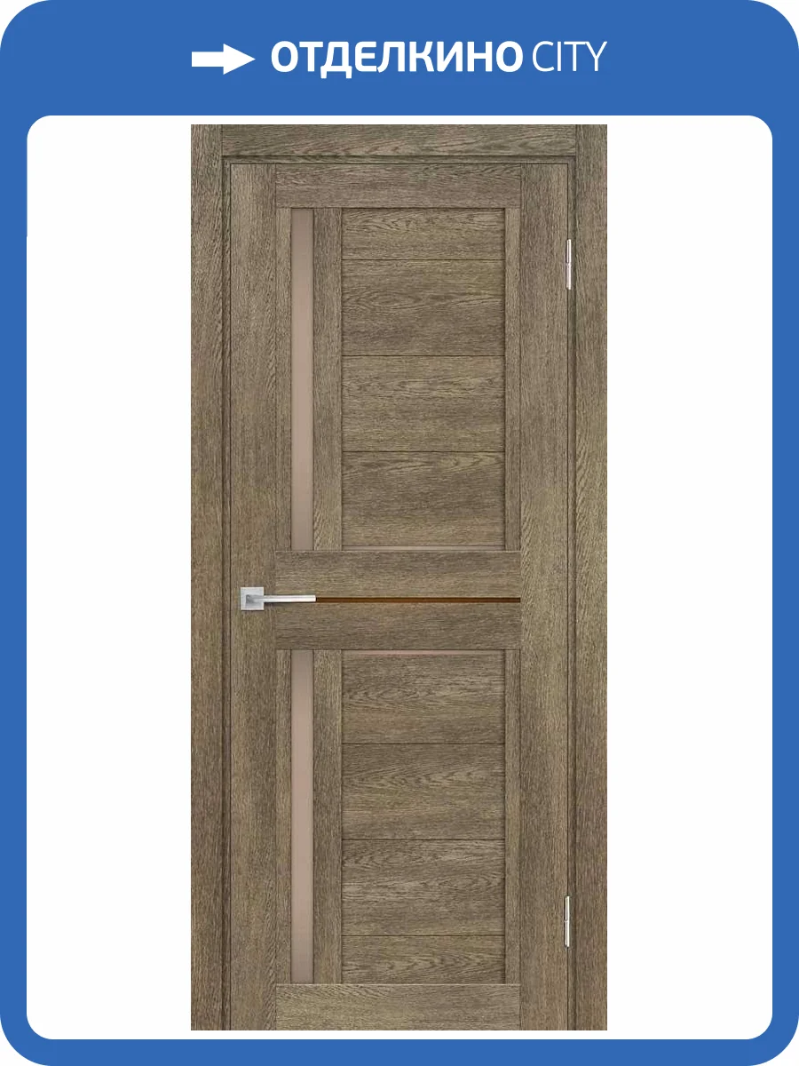 Межкомнатная дверь экошпон Мариам Техно 804, остекленная, бруно 700x2000 фото 2