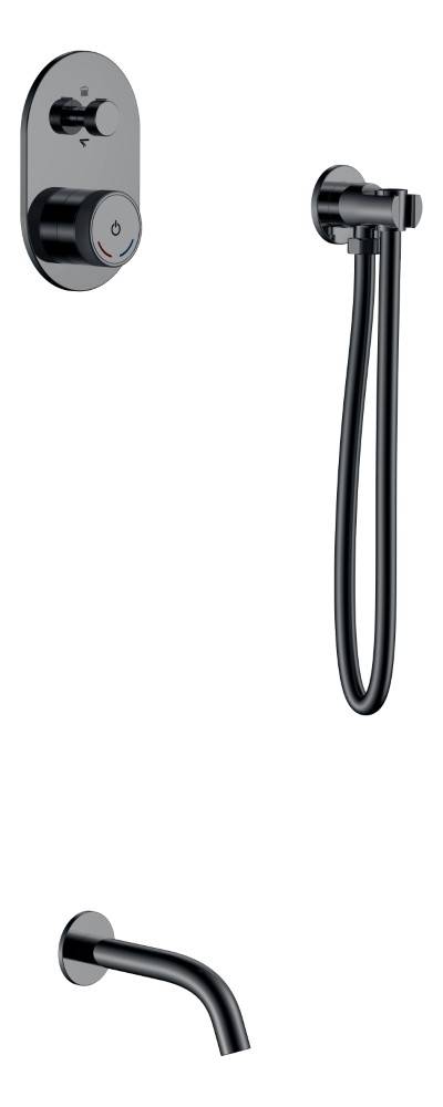 Душевой комплект Boheme Tech 154-SGM Shine Gun Metal